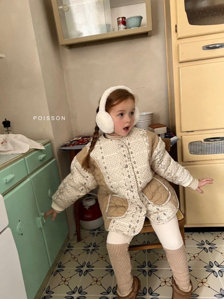Poisson - Korean Children Fashion - #kidsshorts - Paisely Padding Jacket - 8