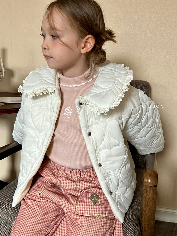 Poisson - Korean Children Fashion - #kidsshorts - Heart Padding Jacket
