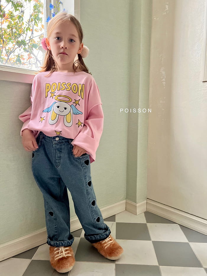 Poisson - Korean Children Fashion - #kidsstore - Kitch Heart Jeans - 9