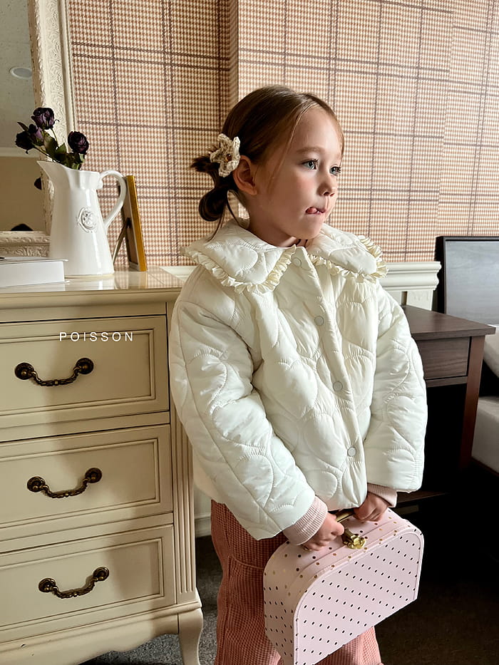 Poisson - Korean Children Fashion - #prettylittlegirls - Heart Padding Jacket - 8