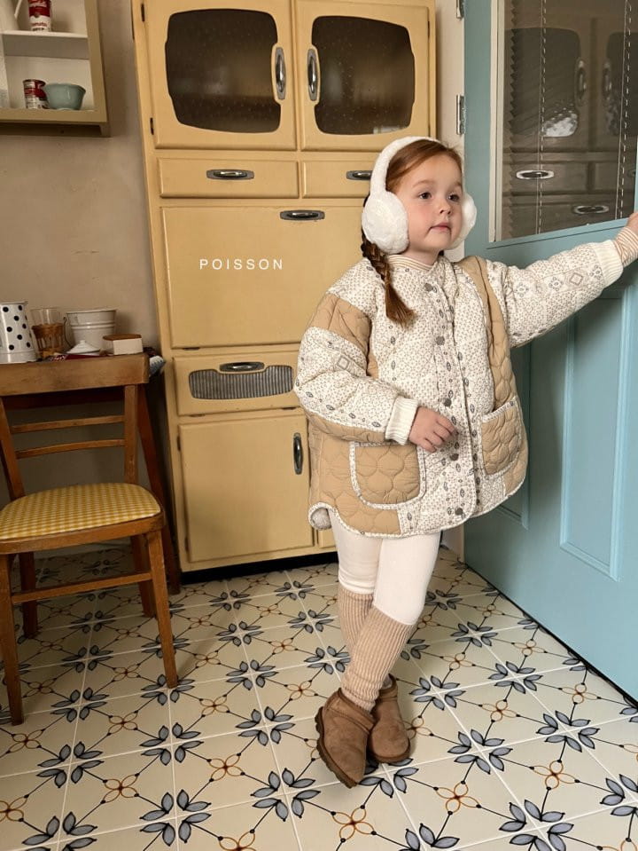 Poisson - Korean Children Fashion - #stylishchildhood - Paisely Padding Jacket - 2