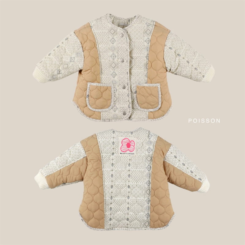 Poisson - Korean Children Fashion - #toddlerclothing - Paisely Padding Jacket