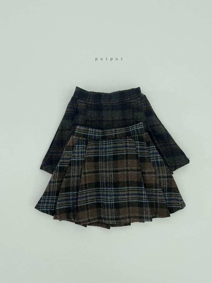 Puipui - Korean Children Fashion - #kidsshorts - Henry Check Skirt - 8