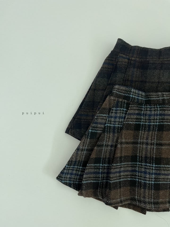 Puipui - Korean Children Fashion - #kidsstore - Henry Check Skirt - 9