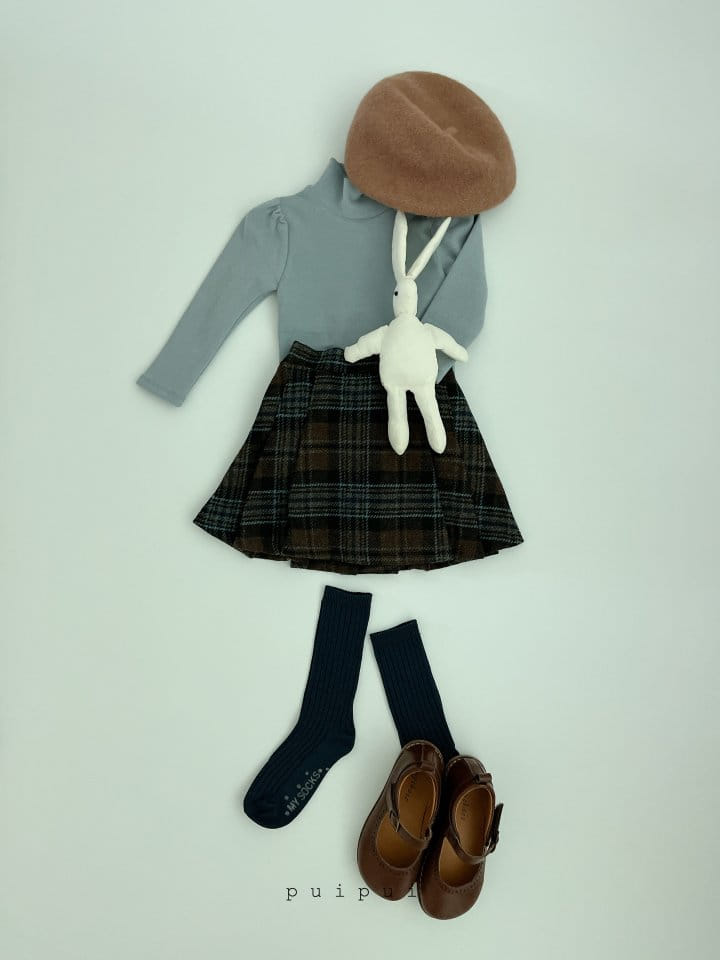 Puipui - Korean Children Fashion - #littlefashionista - Henry Check Skirt - 12