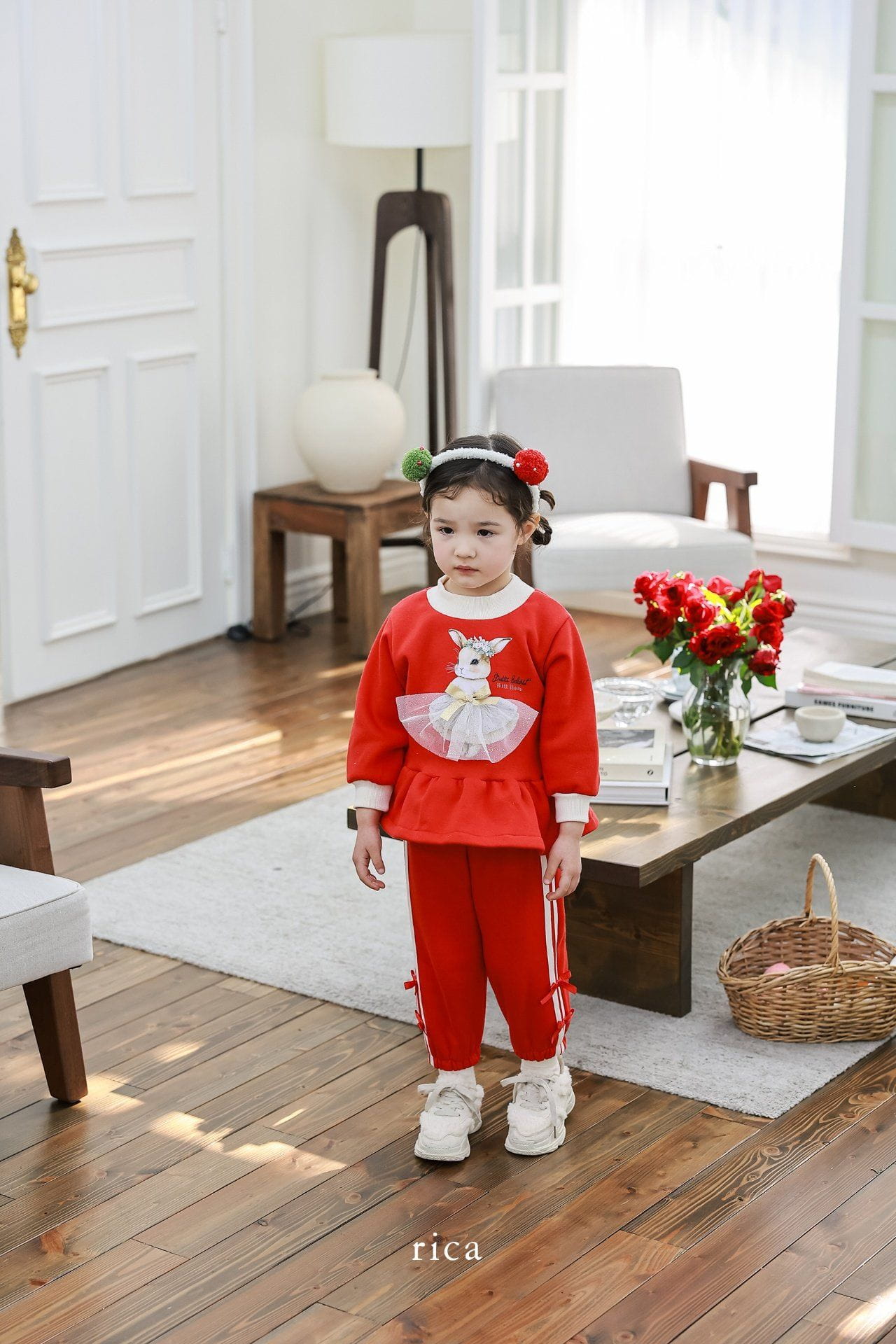 Rica - Korean Children Fashion - #magicofchildhood - Dress Rabbit Top Bottom Set - 3