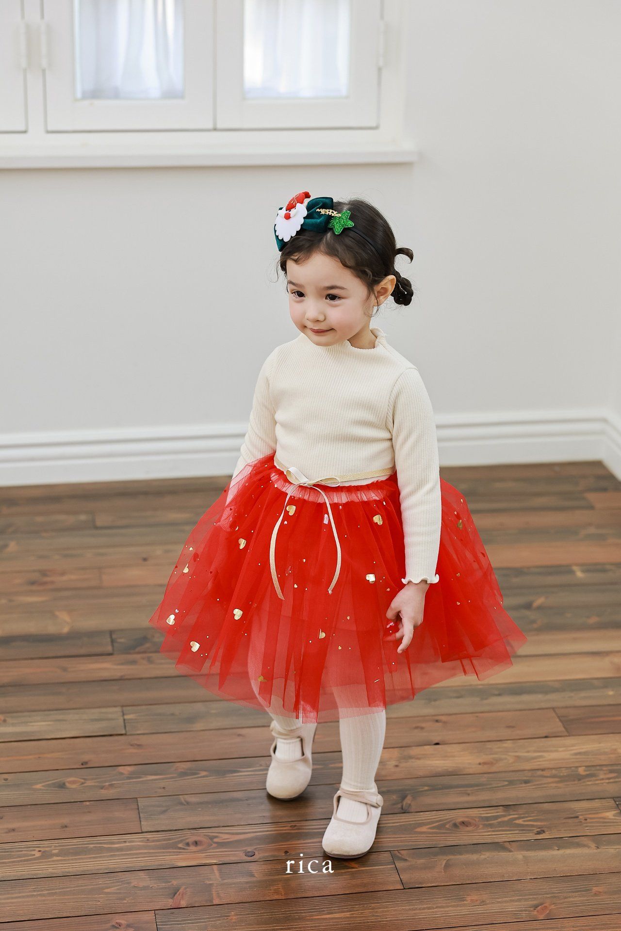 Rica - Korean Children Fashion - #magicofchildhood - Gold Heart Sha One-Piece