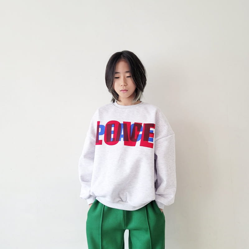 Riwoo Riwoo - Korean Junior Fashion - #childofig - Love Peace Sweatshirt
