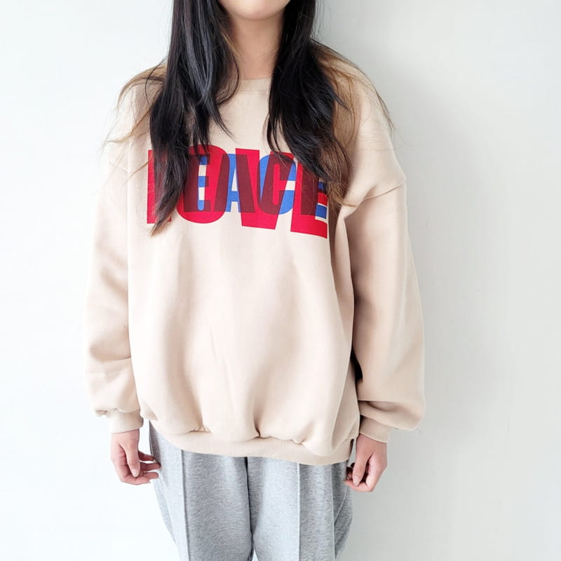 Riwoo Riwoo - Korean Junior Fashion - #childrensboutique - Love Peace Sweatshirt - 2