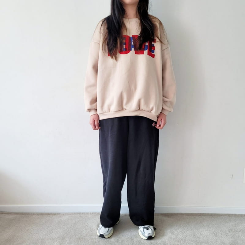 Riwoo Riwoo - Korean Junior Fashion - #kidzfashiontrend - Love Peace Sweatshirt - 8