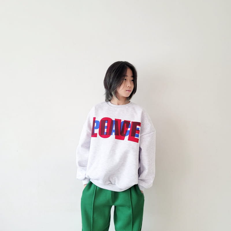 Riwoo Riwoo - Korean Junior Fashion - #magicofchildhood - Love Peace Sweatshirt - 11
