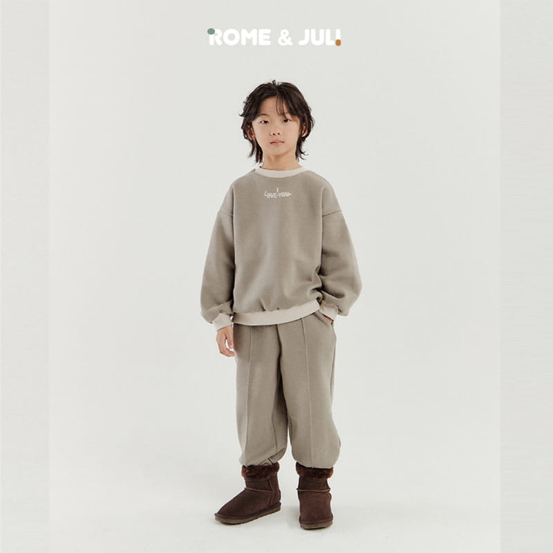 Rome Juli - Korean Children Fashion - #kidsshorts - Love U Top Bottom Set - 11
