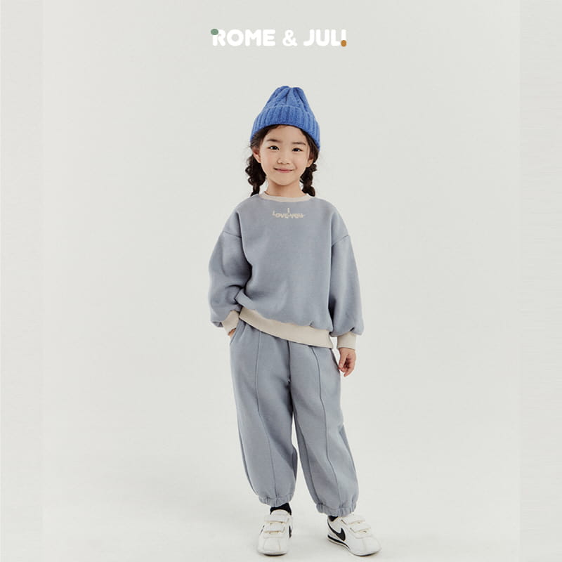 Rome Juli - Korean Children Fashion - #magicofchildhood - Love U Top Bottom Set - 2