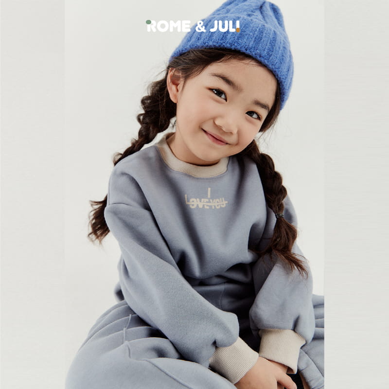 Rome Juli - Korean Children Fashion - #minifashionista - Love U Top Bottom Set - 3