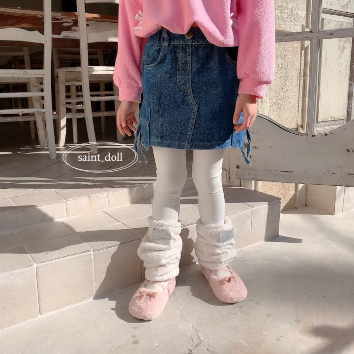 Saint Doll - Korean Children Fashion - #Kfashion4kids - Denim Cargo Skirt - 3