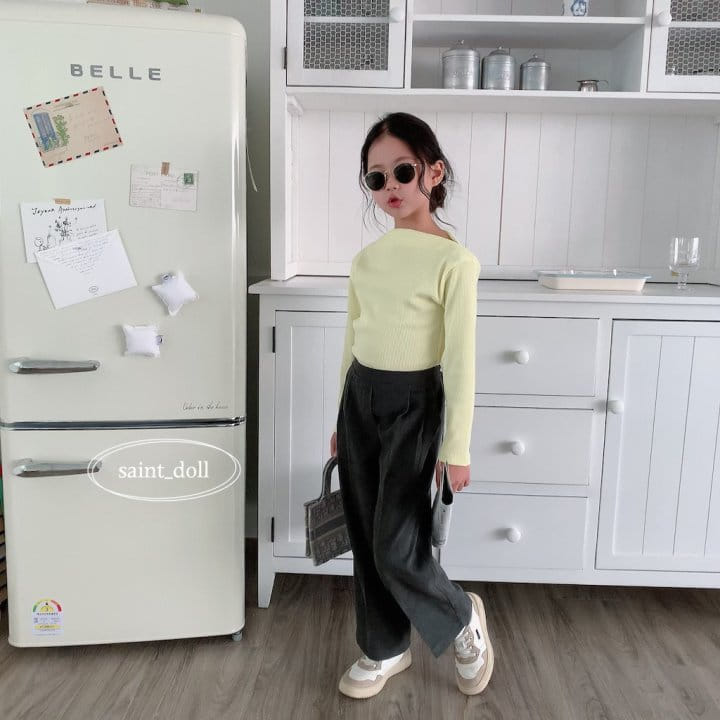 Saint Doll - Korean Children Fashion - #childrensboutique - Rib Board Neck Tee with mom - 11