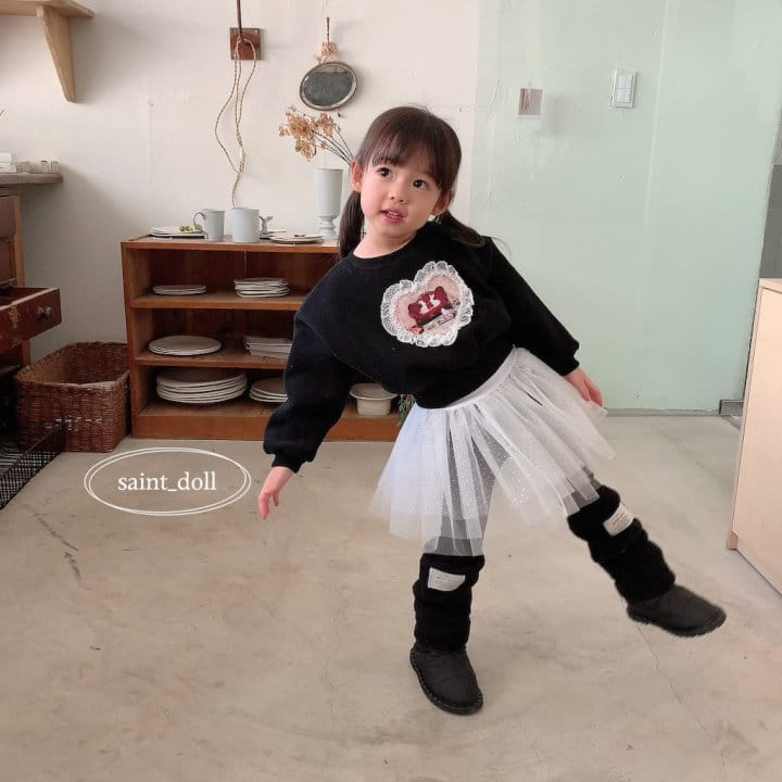 Saint Doll - Korean Children Fashion - #childrensboutique - Lace Crop Sweatshirt with mom - 11
