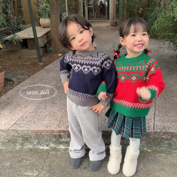 Saint Doll - Korean Children Fashion - #designkidswear - Jacquard Knit Tee