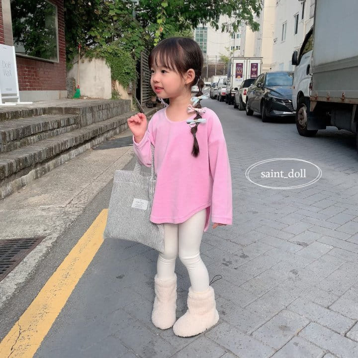 Saint Doll - Korean Children Fashion - #fashionkids - Veloure Loose Tee with mom - 6