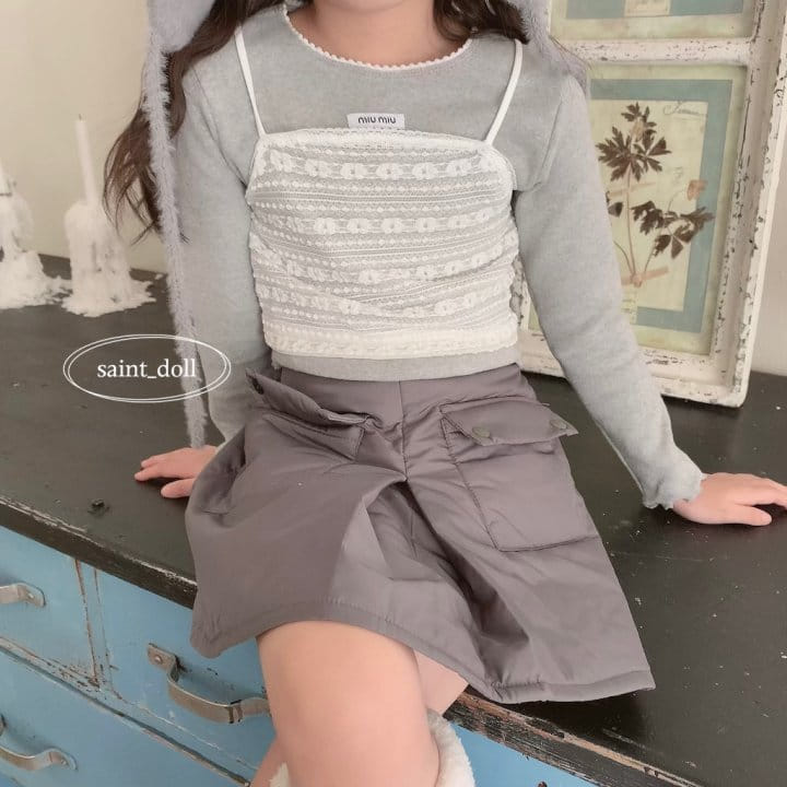 Saint Doll - Korean Children Fashion - #kidsshorts - Lace Bustier - 9