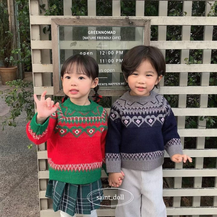 Saint Doll - Korean Children Fashion - #fashionkids - Jacquard Knit Tee - 4