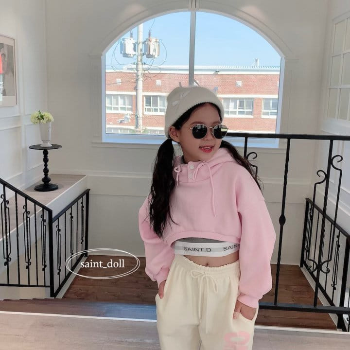 Saint Doll - Korean Children Fashion - #kidsshorts - Hoody Crop Sweatshirt with mom - 4