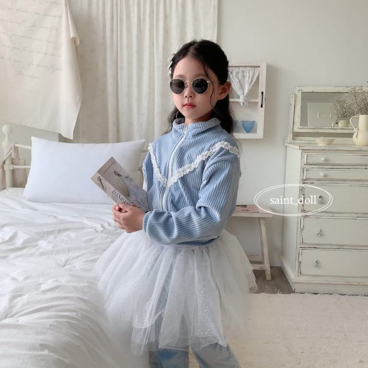 Saint Doll - Korean Children Fashion - #kidzfashiontrend - Lace Zip-up - 3