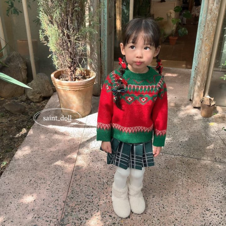 Saint Doll - Korean Children Fashion - #kidzfashiontrend - Jacquard Knit Tee - 6