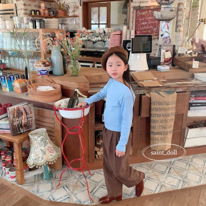 Saint Doll - Korean Children Fashion - #littlefashionista - Rib Board Neck Tee with mom - 3