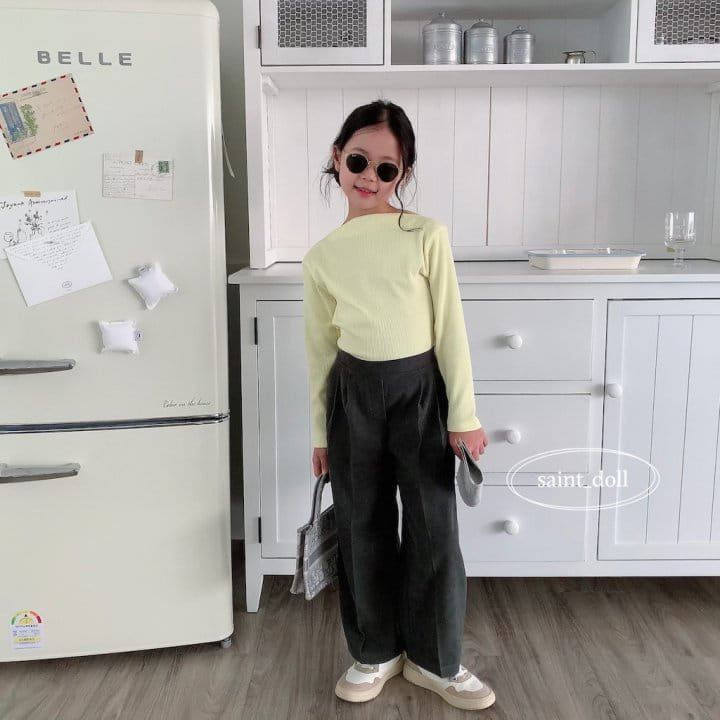 Saint Doll - Korean Children Fashion - #stylishchildhood - Rib Board Neck Tee with mom - 9