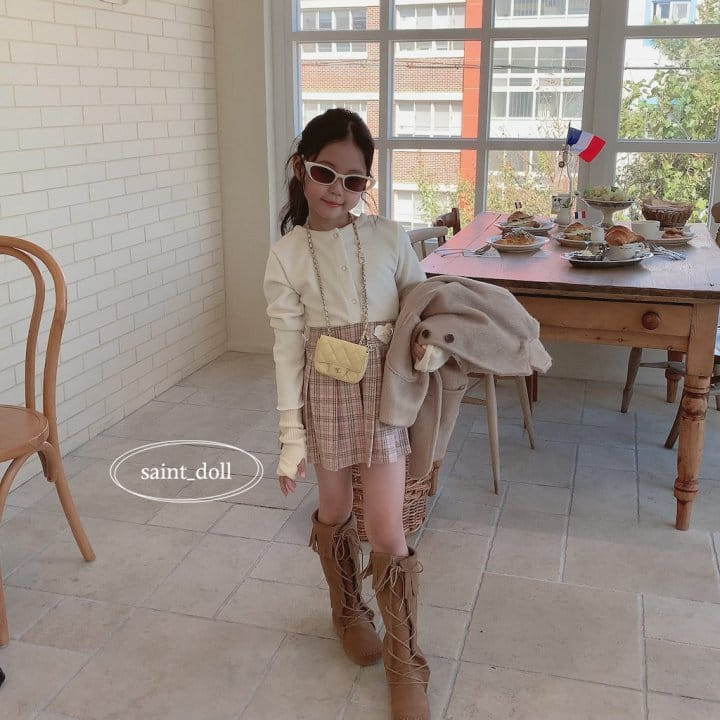 Saint Doll - Korean Children Fashion - #todddlerfashion - Hear Buckle Skirt - 6