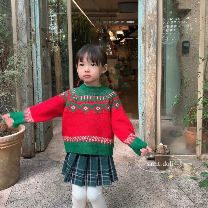 Saint Doll - Korean Children Fashion - #todddlerfashion - Jacquard Knit Tee - 12