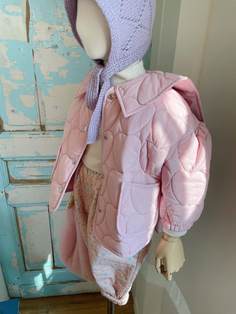 Studio M - Korean Children Fashion - #discoveringself - Heart Quilting Jacket - 5