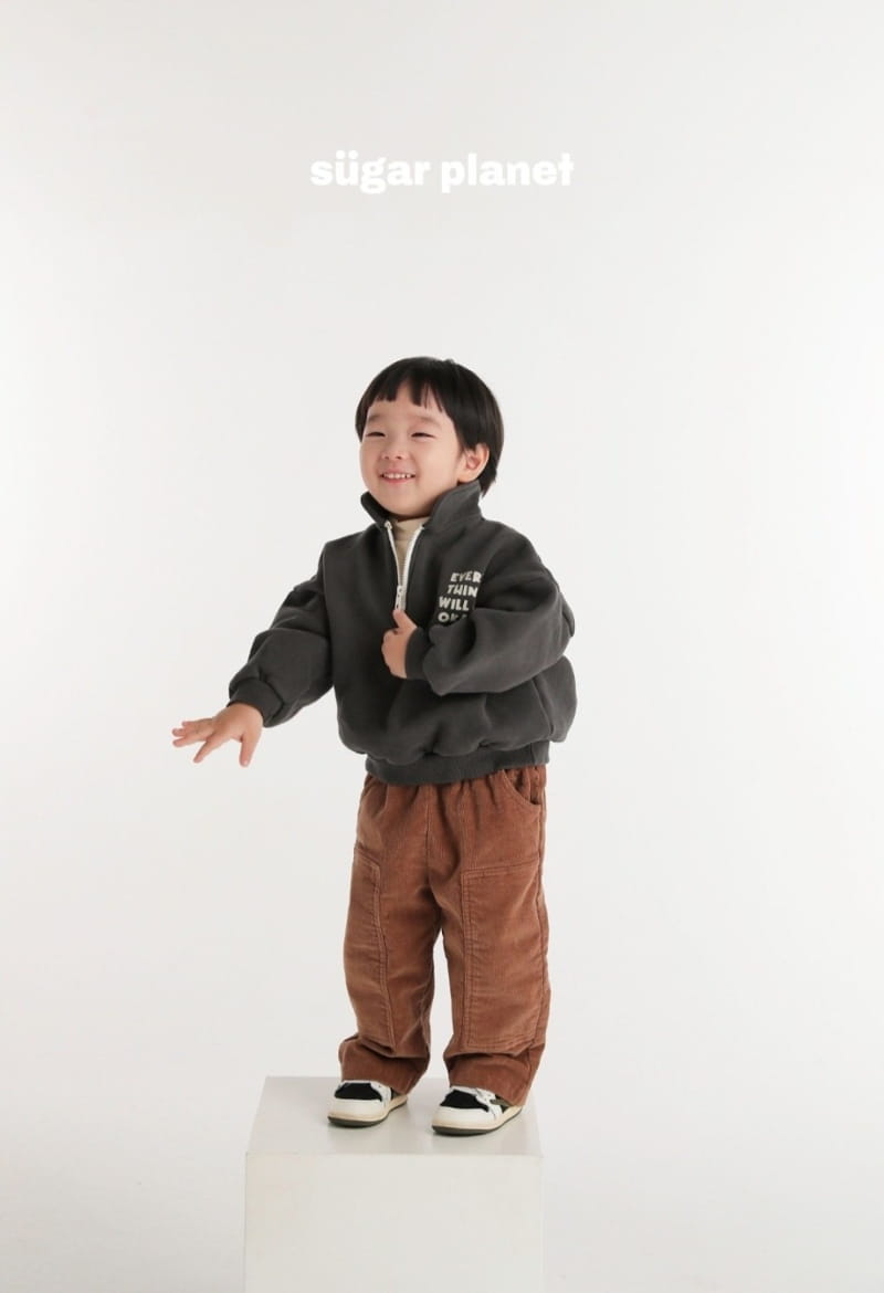 Sugar Planet - Korean Children Fashion - #childofig - Okay Half Zip-up - 4