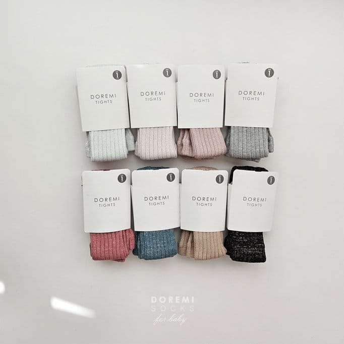 Teamand - Korean Children Fashion - #Kfashion4kids - Glitter TightsRaspberry Socks - 7