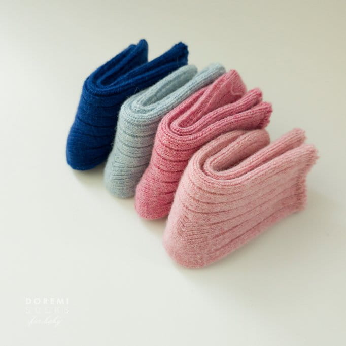 Teamand - Korean Children Fashion - #kidzfashiontrend - Rib Wool Pink Socks Set - 4