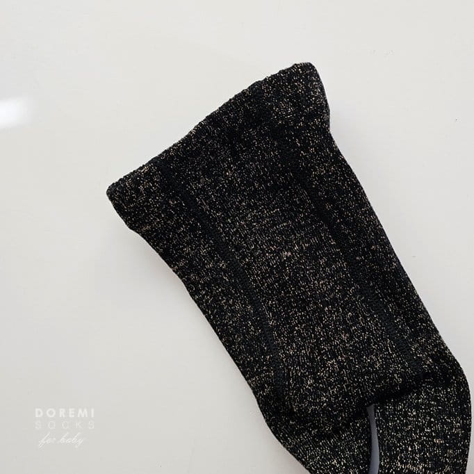 Teamand - Korean Children Fashion - #childofig - Glitter TightsGold Black Socks - 2