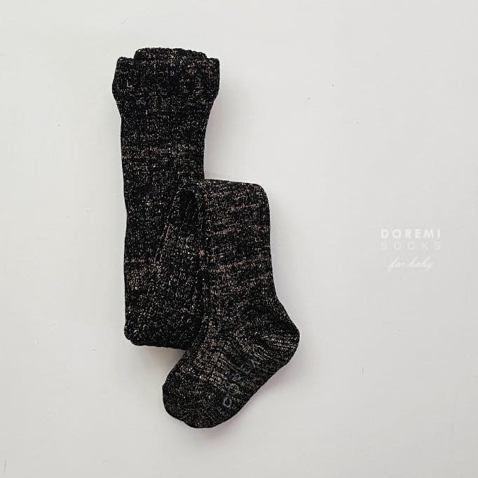 Teamand - Korean Children Fashion - #childrensboutique - Glitter TightsGold Black Socks - 4