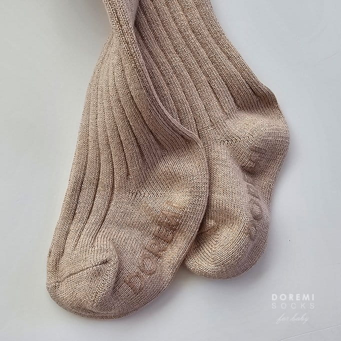 Teamand - Korean Children Fashion - #designkidswear - Glitter TightsGold Beige Socks - 3