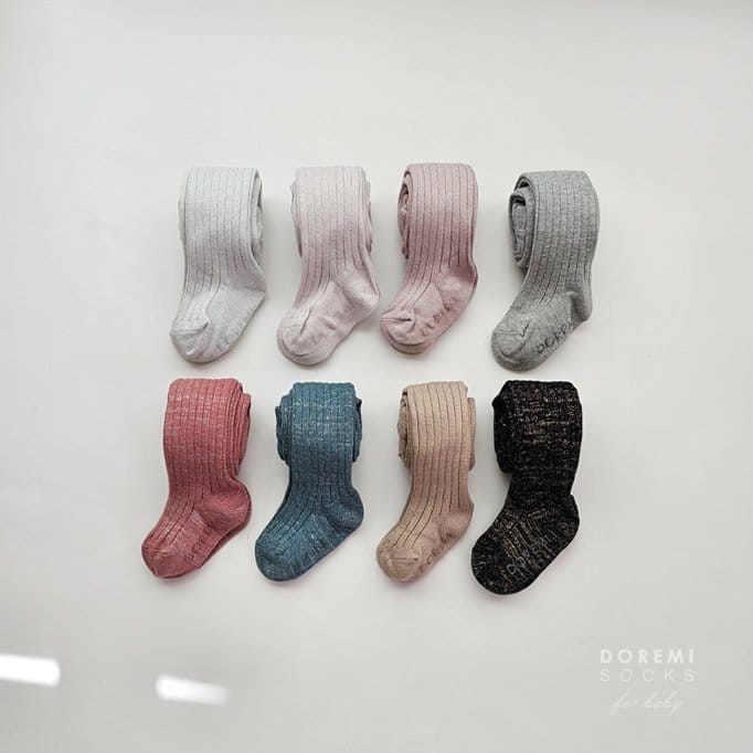 Teamand - Korean Children Fashion - #kidsshorts - Glitter TightsIndi Pink Socks - 5