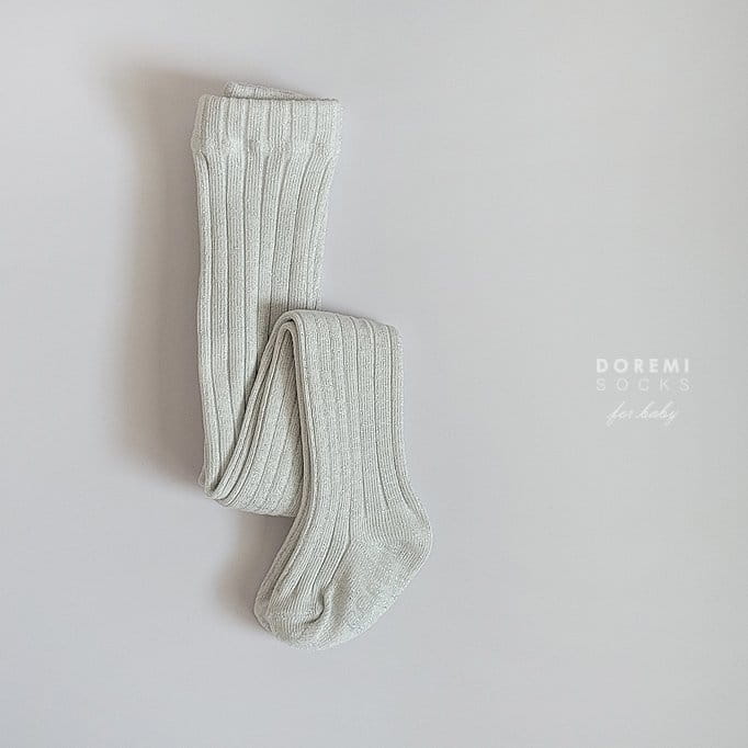 Teamand - Korean Children Fashion - #kidsstore - Glitter TightsSilver White Socks - 4