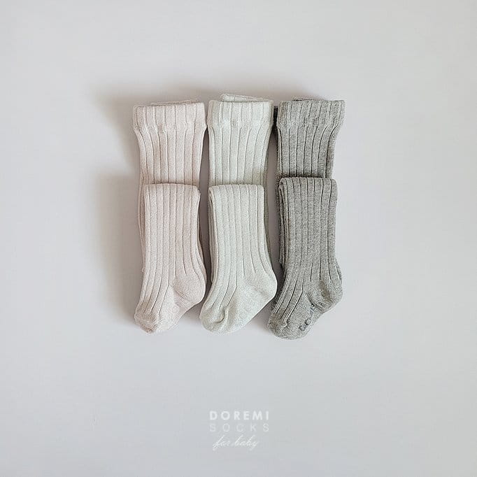 Teamand - Korean Children Fashion - #littlefashionista - Glitter TightsSilver White Socks - 6