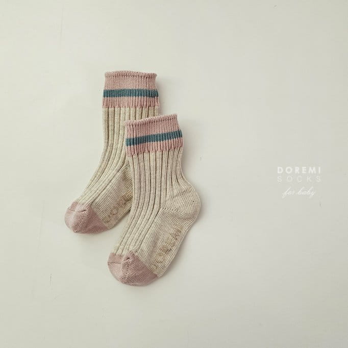 Teamand - Korean Children Fashion - #magicofchildhood - Sand Dotom OAtmeal Socks Set - 2