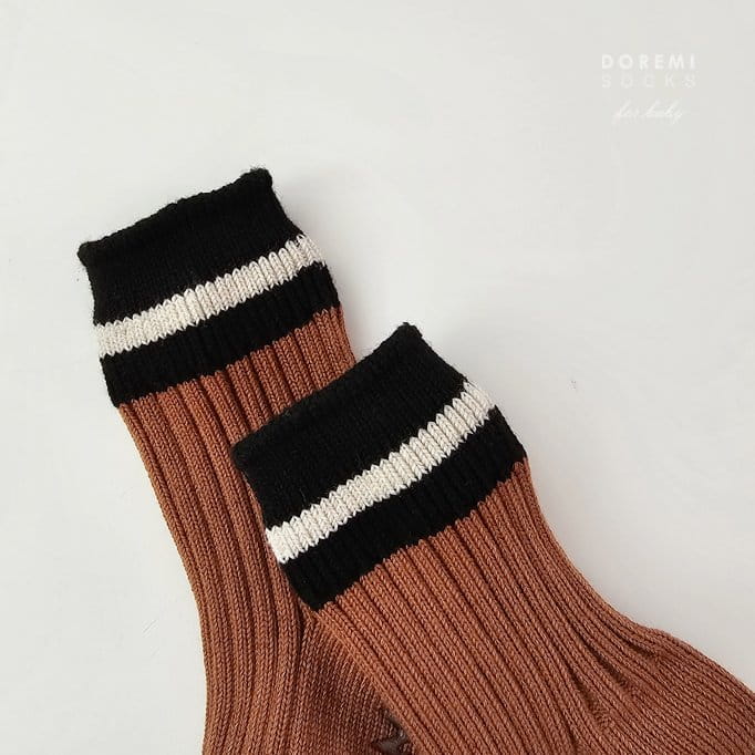 Teamand - Korean Children Fashion - #magicofchildhood - Sand Dotom Camel Socks Set - 4