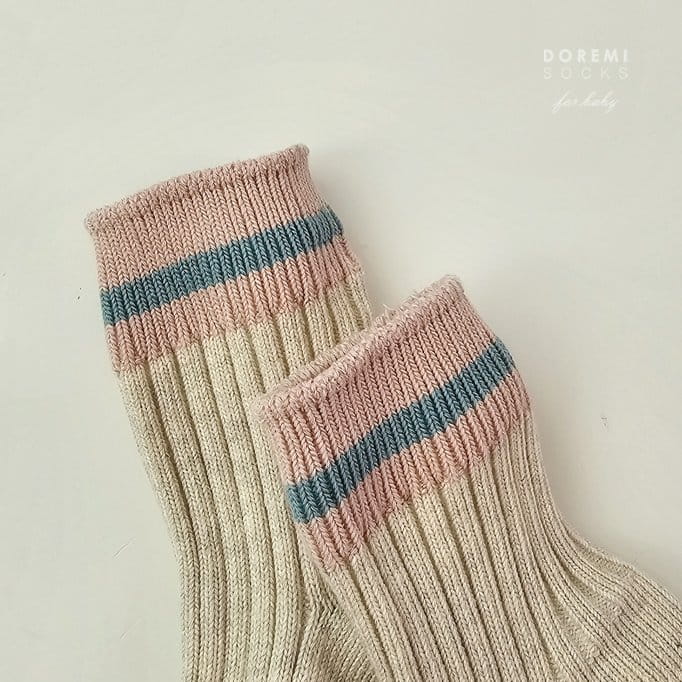 Teamand - Korean Children Fashion - #minifashionista - Sand Dotom OAtmeal Socks Set - 3