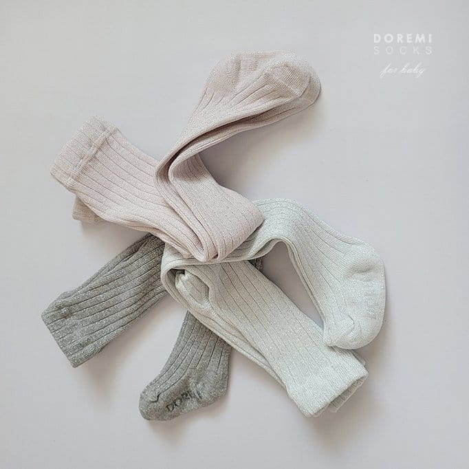 Teamand - Korean Children Fashion - #minifashionista - Glitter TightsBaby Pink Socks - 7