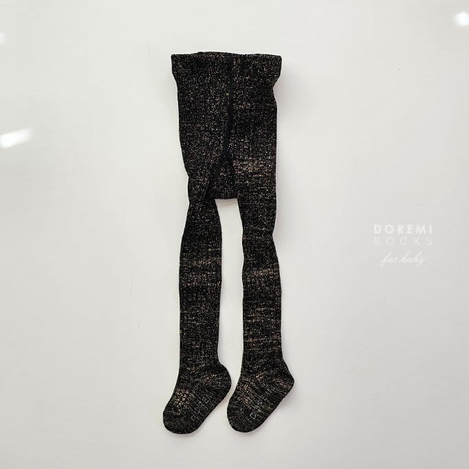 Teamand - Korean Children Fashion - #stylishchildhood - Glitter TightsGold Black Socks
