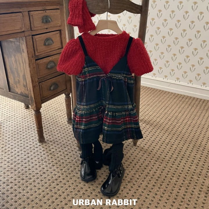Urban Rabbit - Korean Children Fashion - #kidsshorts - Carol Check One-piece - 12