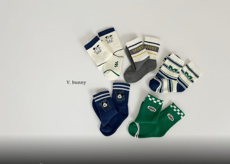 V Bunny - Korean Children Fashion - #Kfashion4kids - Sports Socks Set - 2