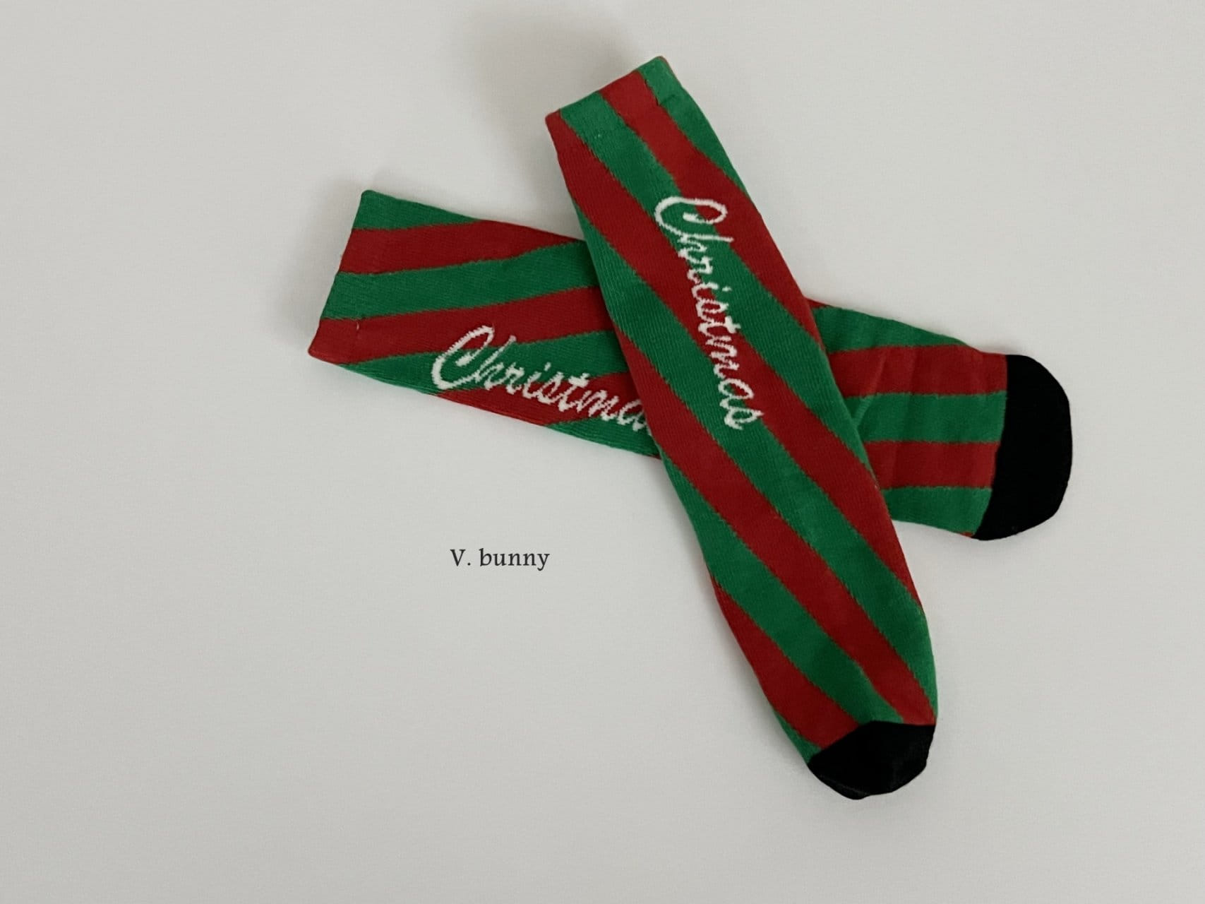 V Bunny - Korean Children Fashion - #designkidswear - Christmas Check Sants Socks - 4